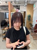 前髪インナーカラー+小顔カット