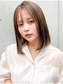 サイドバング斜めバング外ハネボブ20代30代40代◎#516f0905