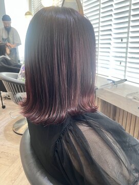 リリー(RILLY) 外ハネボブ×ワインレッド