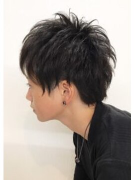 ドゥーエン 上本町店(DoEN) メンズショートアップバングスタイル