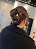 ヘアアレンジ/お呼ばれ/お呼ばれヘア/結婚式/ミディアムアレンジ