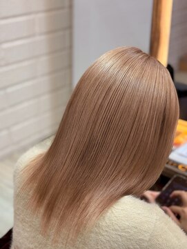 【MONA】ミルクティーベージュ/デザインカラー/ダブルカラー