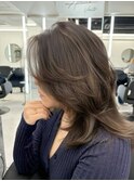 極細ハイライト×透明感のあるアッシュグレージュ♪