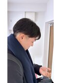 表参道駅MEN’S/ニュアンスパーマ/刈り上げセンターパート