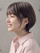 トゥルートラスト アン 下石田店(True Trust un)&nbsp;グラデーションボブ 顔周りカット スモーキーブラウン