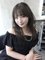 ラベル 渋谷(LAVEL)&nbsp;韓国レイヤー/ブリーチなしグレージュ/髪質改善トリートメント