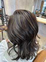 トハコ(&haco)&nbsp;コントラストグレンジカラー×外ハネミディ☆