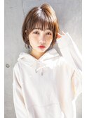 #ショコラベージュ#ボブウルフカール#ベビーバング