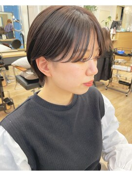 ギフト(GIFT) 大人かわいいクールショート/グレージュカラー/マッシュショート