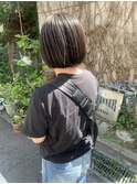 ボブ ハイライト 切りっぱなし