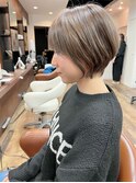 大人可愛い20代30代40代黒髪丸みとくびれショートボブ◎