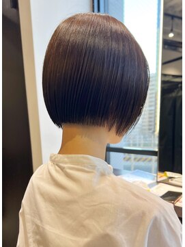 ワン バイ ジエクト(One by The Ect) 大阪梅田×似合わせカットボブ×黒髪×グレーベージュ×前下がり