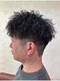 刈り上げ×ツイストパーマ