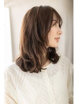 カバーヘア ブリス 大宮西口(COVER HAIR bliss)&nbsp;ミルクティーベージュ抜け感ウルフレイヤーロングZ大宮30代40代