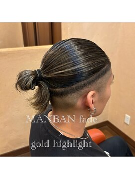 シェロヘア(cielo HAIR) マンバンフェード×ゴールドハイライト