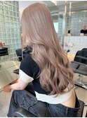 韓国ヘアミルクティーアッシュベージュカラー30代原宿ブリーチ