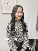 ヘアー アイス 御器所本店(HAIR ICI) ナチュラルシールエクステブルーブラックレイヤー夏カラーロング