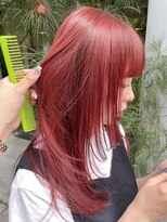 暖色カラーダブルカラーチェリーレッドチェリーピンクボルドー