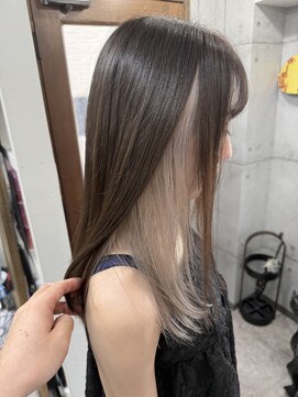 ラグズ 茅ヶ崎(LAGUZ) 顔まわりアクセントのインナーベージュ 【茅ヶ崎髪質改善】