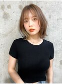韓国風くびれ切りっぱなしボブ×インナーカラー[仙台]