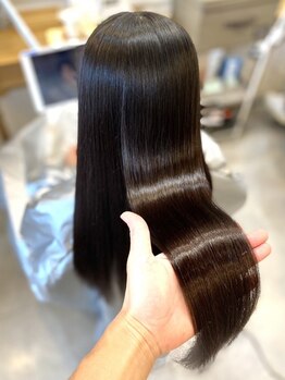 ヘアーサロン ポラリス(POLARIS)の写真/【髪質改善】カラーやパーマで流出する栄養素(CMC)とケラチンを髪の毛の一部にするTrをカスタム【青葉台】