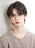 毛流れパーマ センターパート 中性メンズ