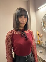 チャプター 問屋町(chapter)&nbsp;顔まわりステップカットグレージュ髪質改善ミルクティーベージュ