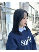【ニュアンスネイビー】/ダブルカラー/髪質改善ストレート