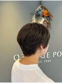 [長谷川舞］マッシュショート×オリーブベージュ