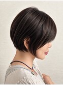 前下がりボブハイライト白髪ぼかし30代40代50代60代広尾/恵比寿