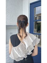ニコヘアデザイン(nico hair design) 【ツイン三つ編み】お呼ばれセット/ヘアセット/ヘアアレンジ