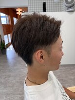 ジャミン 長嶺店(Jammin.) 刈り上げセンターパートブラウンカラー×メンズヘアー