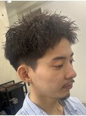刈り上げスパイキーショート×仏陀パーマ