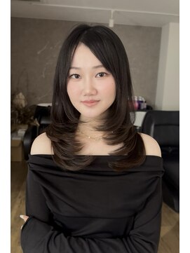 エトワ 中央店(etoi) 大分韓国かき上げレイヤーカット大人レイヤー顔まわりレイヤー