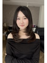 エトワ 中央店(etoi) 大分韓国かき上げレイヤーカット大人レイヤー顔まわりレイヤー