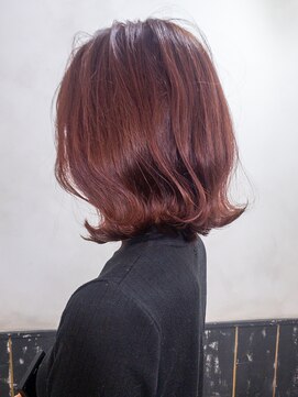 オーストヘアー リュウール(Aust hair Lueur) 大人かわいい外ハネボブ×ピンクグレージュ K