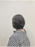 30代40代/無造作パーマ/小顔/ショートボブ/ショート/暗めカラー