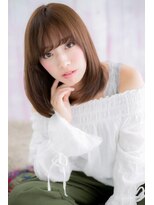 ミック ヘアアンドビューティー 大山店(miq Hair&Beauty) 艶カラーでリッチ感◎ヘーゼルベージュワンカールミディa1