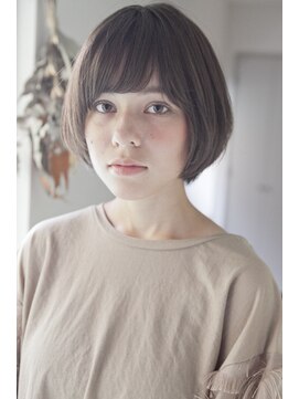 サク 田町芝浦(Sac.) 大人かわいい　小顔　ボブ　グレージュ