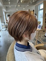 アドラーブル 松崎店(adorable) 30代40代大人可愛いアッシュベージュハイライト小顔ショート