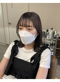 くびれヘアグレージュオルチャン小顔前髪2wayバング奈良