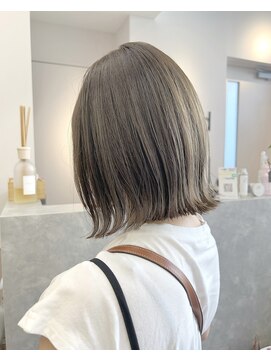 サンド 銀座(sand) 長めぱつっとボブ☆透明感抜群！オリーブグレージュカラー