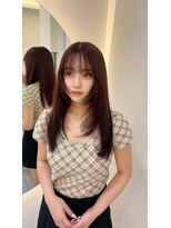 ヌイ 横浜(nui)&nbsp;プツっとレイヤースタイル_前髪マチルダボブピンクベージュ