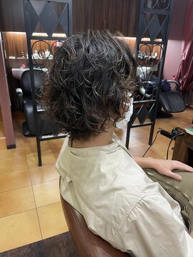 ヘアー デザイン ドルチェ(Hair design DOLCE) メンズミディアムパーマスタイル