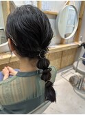 #ヘアアレンジ　#編み下ろし　#タマネギヘアー