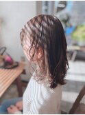 cherry 大人女性グレイカラーインナーカラー　おしゃれ