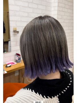 ビューティサロン ドルチェ バイオレットグレーボブ