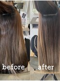 縮毛矯正ロング♪コスメストレート髪質改善ココアベージュ
