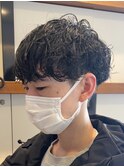 波巻きスパイラルパーマメンズマッシュパーマツイストパーマ