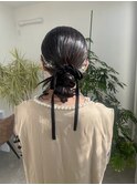 ベロアリボンカチモリアレンジ